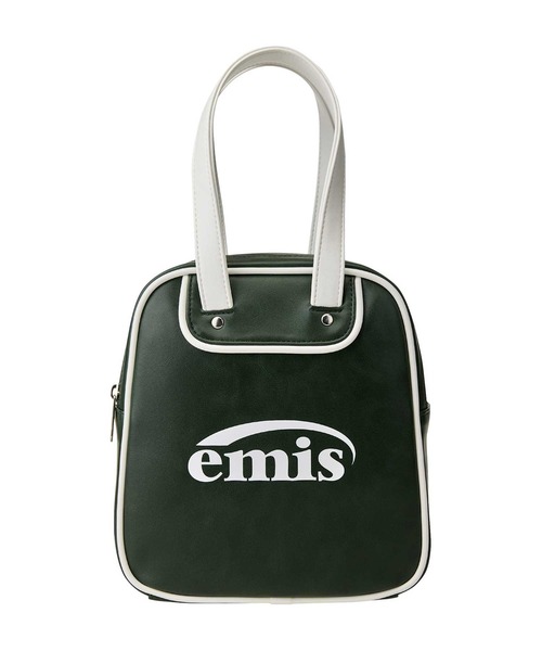 EMIS(イミス)の「SQUARE BOWLING BAG(トートバッグ・レディース・ブラウン/グリーン・FREE)」の7枚目の写真