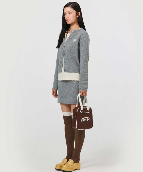 EMIS(イミス)の「SQUARE BOWLING BAG(トートバッグ・レディース・ブラウン/グリーン・FREE)」の13枚目の写真