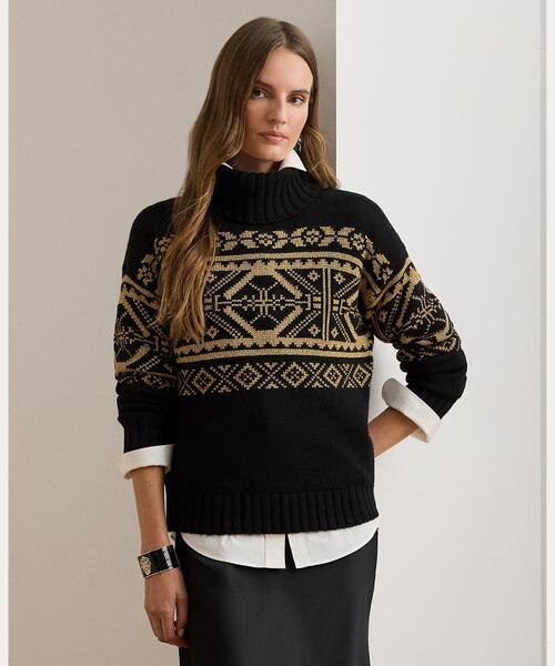 セール】フェア アイル ウールブレンド タートルネック セーター