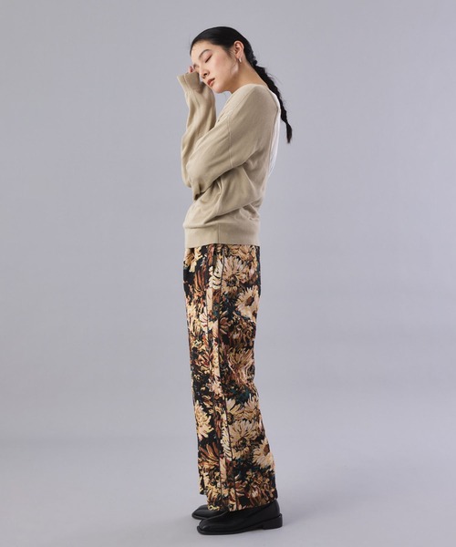 Muscat（マスカット）の「フラワージャガードワイドパンツ（その他パンツ・レディース・ブラック×ホワイト/ブラック・F）」の21枚目の写真