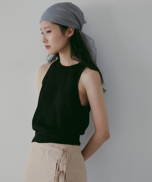 anuke(アンヌーク)の「Highgauge Sheer Tanktop(タンクトップ・レディース・ブラウン/ピンク/グレイッシュベージュ・FREE)」の2枚目の写真