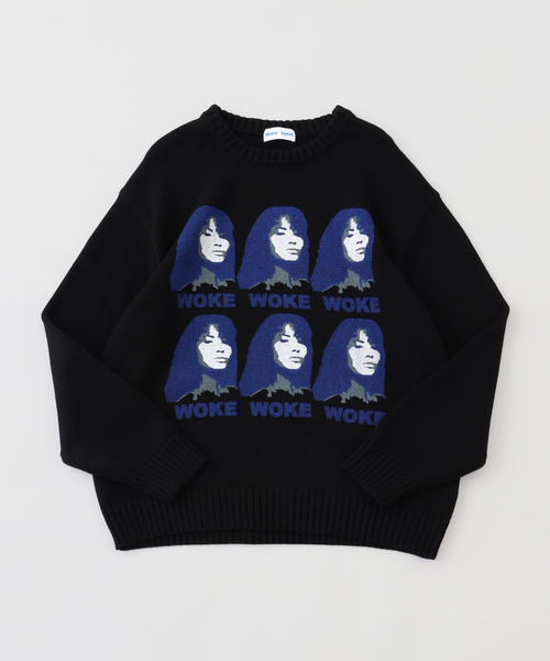 WOKE EDGE(ウォークエッジ)の「WOKE EDGE / ウォークエッジ SELENA KNIT(ニット/セーター・メンズ・ブラック・LARGE/MEDIUM)」の1枚目の写真
