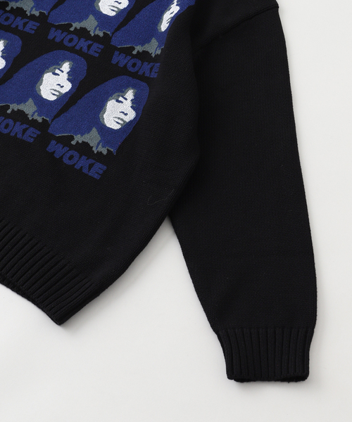 WOKE EDGE(ウォークエッジ)の「WOKE EDGE / ウォークエッジ SELENA KNIT(ニット/セーター・メンズ・ブラック・LARGE/MEDIUM)」の3枚目の写真