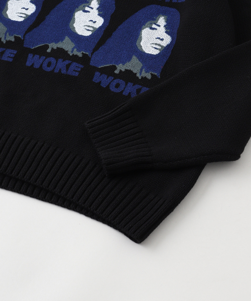 WOKE EDGE(ウォークエッジ)の「WOKE EDGE / ウォークエッジ SELENA KNIT(ニット/セーター・メンズ・ブラック・LARGE/MEDIUM)」の4枚目の写真