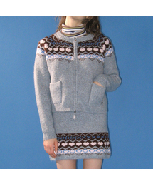 RONRON（ロンロン）の「[SET] HEART NORDIC KNIT ZIP UP (2color)（ニット/セーター）」