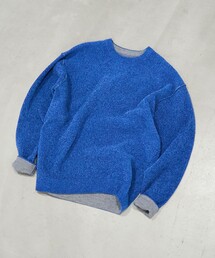 coen（コーエン）の「リバーシブルソフトタッチモールニットプルオーバー（ニット/セーター）」