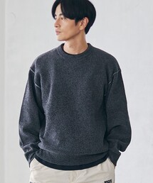 coen | リバーシブルソフトタッチモールニットプルオーバー(ニット/セーター)