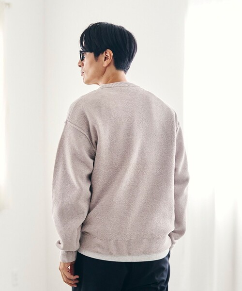 coen（コーエン）の「リバーシブルソフトタッチモールニットプルオーバー（ニット/セーター・メンズ・ダークグレー/イエロー/コバルトブルー/ダークブラウン/ナチュラル/ターコイズブルー・S/M/L/XL）」の13枚目の写真