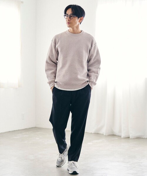 coen（コーエン）の「リバーシブルソフトタッチモールニットプルオーバー（ニット/セーター・メンズ・ダークグレー/イエロー/コバルトブルー/ダークブラウン/ナチュラル/ターコイズブルー・S/M/L/XL）」の15枚目の写真