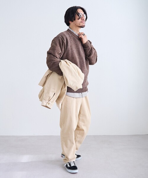 coen（コーエン）の「リバーシブルソフトタッチモールニットプルオーバー（ニット/セーター・メンズ・ダークグレー/イエロー/コバルトブルー/ダークブラウン/ナチュラル/ターコイズブルー・S/M/L/XL）」の20枚目の写真