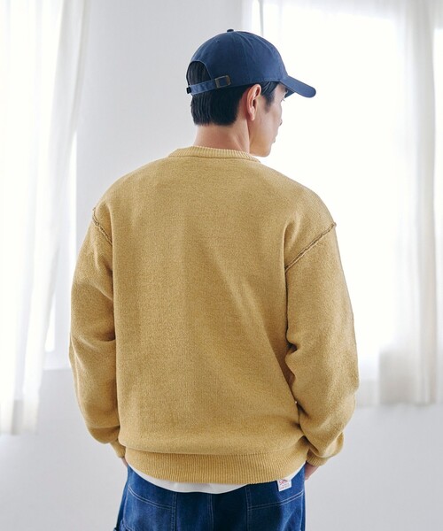 coen（コーエン）の「リバーシブルソフトタッチモールニットプルオーバー（ニット/セーター・メンズ・ダークグレー/イエロー/コバルトブルー/ダークブラウン/ナチュラル/ターコイズブルー・S/M/L/XL）」の22枚目の写真