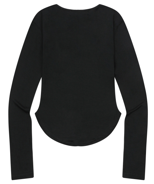 MUCENT（ムセント）の「ミューズカットUネックルーミング長袖Tシャツ（4カラー）（Tシャツ/カットソー・レディース・ホワイト/ブラック/グレー/チャコール・FREE）」の17枚目の写真