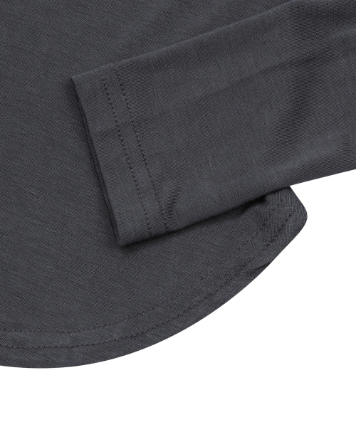 MUCENT（ムセント）の「ミューズカットUネックルーミング長袖Tシャツ（4カラー）（Tシャツ/カットソー・レディース・ホワイト/ブラック/グレー/チャコール・FREE）」の16枚目の写真