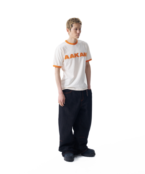 AAKAM（アーカム）の「Logo Patch Ringer Top (Ivory-Orange)（Tシャツ/カットソー・レディース・その他・2/1）」の4枚目の写真