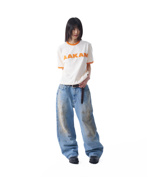 AAKAM（アーカム）の「Logo Patch Ringer Top (Ivory-Orange)（Tシャツ/カットソー・レディース・その他・2/1）」の8枚目の写真