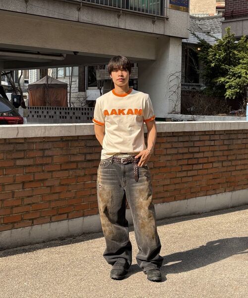 AAKAM（アーカム）の「Logo Patch Ringer Top (Ivory-Orange)（Tシャツ/カットソー・レディース・その他・2/1）」の12枚目の写真