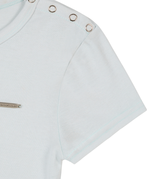 IUGAMAKARAS(イウガマカラス)の「Side Button Fitted Half Top (Sky Blue)(Tシャツ/カットソー・レディース・その他・FREE)」の12枚目の写真