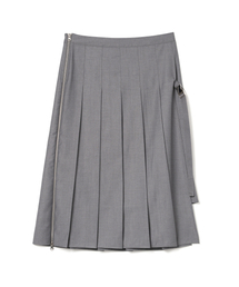 MILLO WOMEN（ミロウーマン）の「ジッパーレイヤープリーツスカート[グレー]（スカート）」