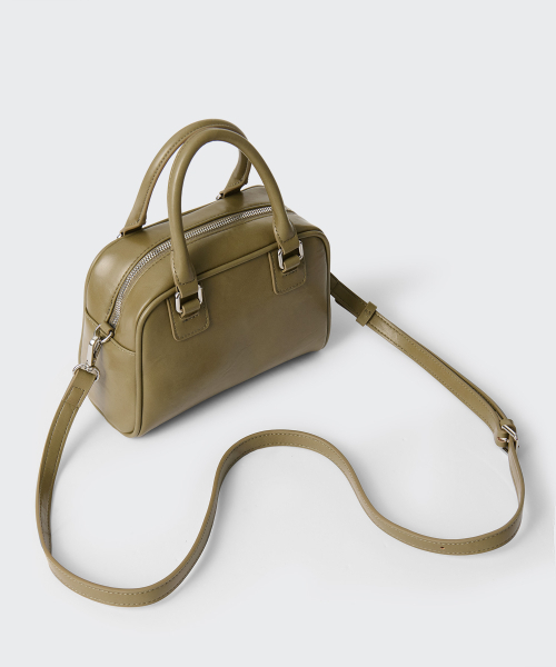 MUSINSA STANDARD WOMAN（ムシンサスタンダードウーマン）の「ミニボウリングバッグ [オリーブ]（ショルダーバッグ・レディース・その他・FREE）」の3枚目の写真
