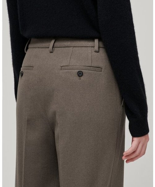 MUSINSA STANDARD WOMAN（ムシンサスタンダードウーマン）の「ウィメンズウールフランネルワイドスラックス[ダスティベージュ]（スラックス・レディース・その他・26/27/28/29/34/30/31/24/25）」の6枚目の写真