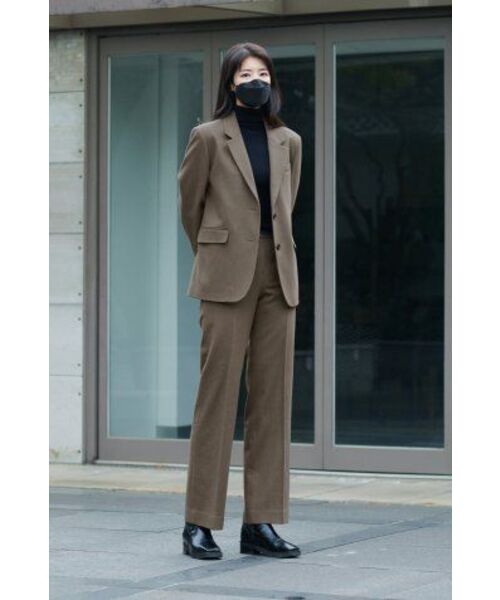 MUSINSA STANDARD WOMAN（ムシンサスタンダードウーマン）の「ウィメンズウールフランネルワイドスラックス[ダスティベージュ]（スラックス・レディース・その他・26/27/28/29/34/30/31/24/25）」の10枚目の写真