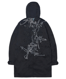 NOMANUAL（NOMANUAL）の「HOODED G.P FIELD JACKET - CHARCOAL（ミリタリージャケット）」