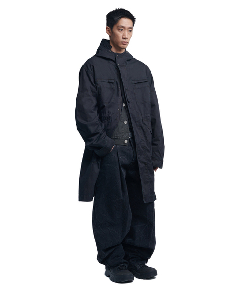 NOMANUAL(NOMANUAL)の「HOODED G.P FIELD JACKET - CHARCOAL(ミリタリージャケット・レディース・その他・MEDIUM/LARGE)」の4枚目の写真