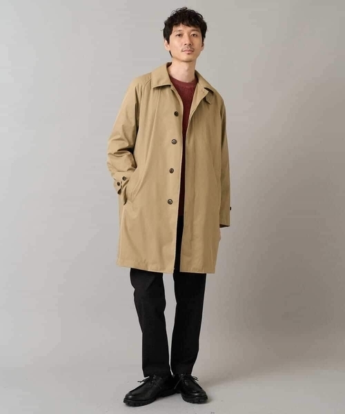 a.v.v(アーヴェヴェ)の「【830FPダウン/軽量/撥水/防風】ライトスカイダウンステンカラーコート(ダウンジャケット/コート・メンズ・ベージュ/ブラック・46/48/50)」の22枚目の写真