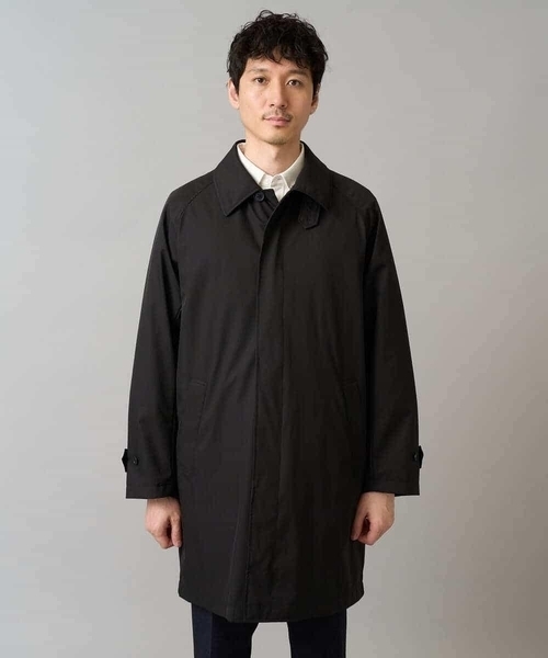 a.v.v(アーヴェヴェ)の「【830FPダウン/軽量/撥水/防風】ライトスカイダウンステンカラーコート(ダウンジャケット/コート・メンズ・ベージュ/ブラック・46/48/50)」の6枚目の写真