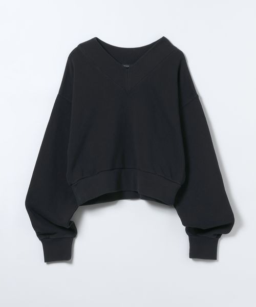 JEANASIS（ジーナシス）の「ヘビーウェイトウラケショートVプルオーバー/618564（スウェット・レディース・グレー/ブラック/ブラウン・FREE）」の2枚目の写真