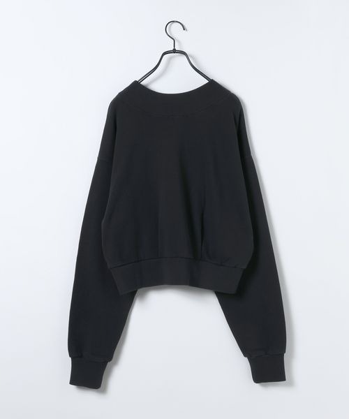 JEANASIS（ジーナシス）の「ヘビーウェイトウラケショートVプルオーバー/618564（スウェット・レディース・グレー/ブラック/ブラウン・FREE）」の4枚目の写真