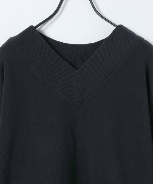 JEANASIS（ジーナシス）の「ヘビーウェイトウラケショートVプルオーバー/618564（スウェット・レディース・グレー/ブラック/ブラウン・FREE）」の5枚目の写真