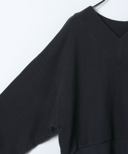 JEANASIS（ジーナシス）の「ヘビーウェイトウラケショートVプルオーバー/618564（スウェット・レディース・グレー/ブラック/ブラウン・FREE）」の6枚目の写真