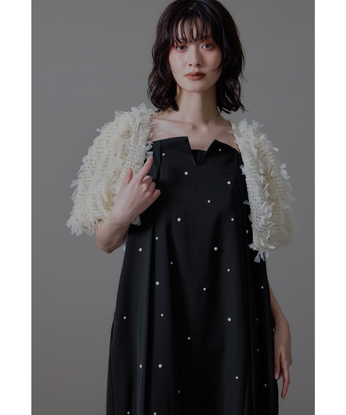 niana(ニアナ)の「オーバルフォルムパールドレス パーティードレス オケージョンドレス 結婚式 二次会 同窓会 お呼ばれワンピース(ドレス・レディース・ブラック・M/S/L)」の16枚目の写真