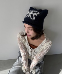 SANSeLF（サンセルフ）の「【SANSeLF】 モヘアロゴジャカードニットキャップ saa25a197（ニットキャップ/ビーニー）」