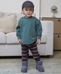 petit main | 【ウォッシャブル】マルチボーダーニットレギパン(その他パンツ)