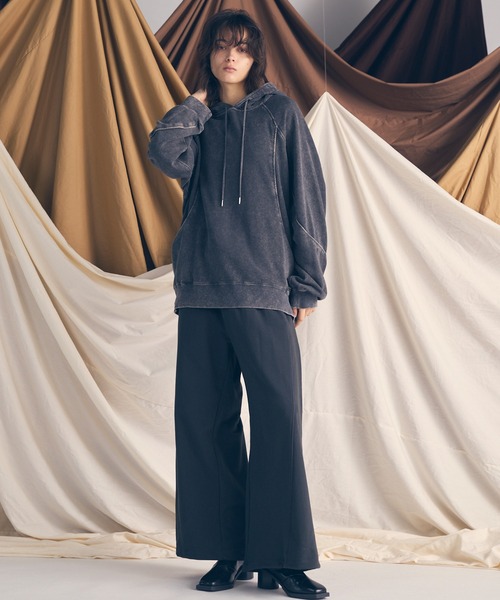 MAISON SPECIAL（メゾンスペシャル）の「《UNISEX》【ONE-MILE WEAR】Prime-Wide Sweatpants/ワンマイルウェアプライムワイドスウェットパンツ【MAISON SPECIAL/メゾンスペシャル】■セットアップ対応■（スウェットパンツ・メンズ・オフホワイト/ブラック/グレー/チャコールグレー・0/1/2）」の8枚目の写真
