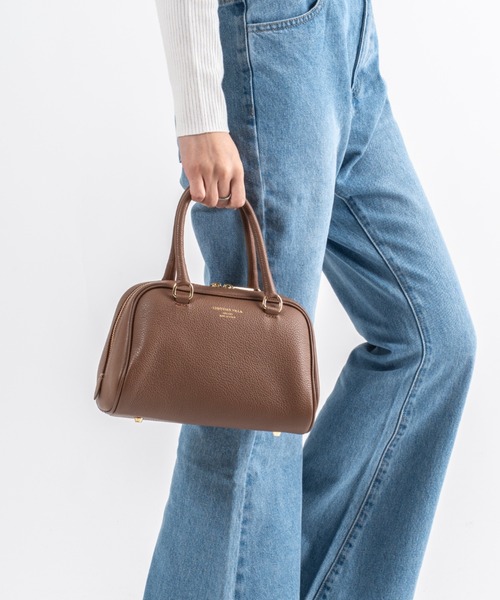 CHRISTIAN VILLA（クリスチャンヴィラ）の「【CHRISTIAN VILLA】ボストン バッグ　Sサイズ（ボストンバッグ・レディース・ブラック/アイボリー/ベージュ系その他/ダークブラウン/ブラウン・FREE）」の4枚目の写真