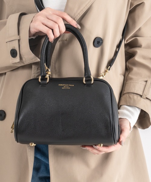 CHRISTIAN VILLA（クリスチャンヴィラ）の「【CHRISTIAN VILLA】ボストン バッグ　Sサイズ（ボストンバッグ・レディース・ブラック/アイボリー/ベージュ系その他/ダークブラウン/ブラウン・FREE）」の12枚目の写真