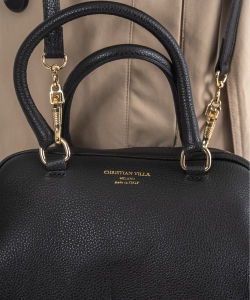 CHRISTIAN VILLA（クリスチャンヴィラ）の「【CHRISTIAN VILLA】ボストン バッグ　Sサイズ（ボストンバッグ・レディース・ブラック/アイボリー/ベージュ系その他/ダークブラウン/ブラウン・FREE）」の14枚目の写真