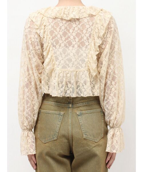 EVRIS（エヴリス）の「フロントリボンレースクロップドシャツ（シャツ/ブラウス・レディース・ブラック/ベージュ・FREE）」の18枚目の写真