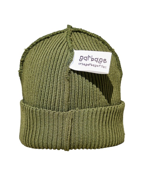 bonjour records（ボンジュールレコーズ）の「【Garbage/ガーベッジ】 INSIDE OUT CUFF BEANIE（ニットキャップ/ビーニー・メンズ・ブラック/オリーブ/ネイビー・FREE）」の5枚目の写真