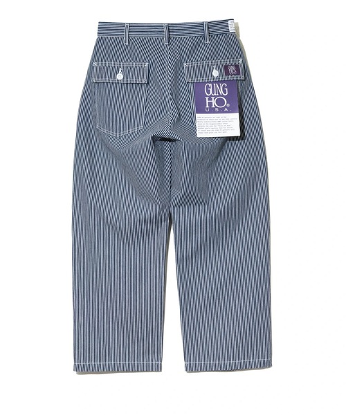 GUNG HO（ガンホー）の「GUNG HO/ ガンホー　HICKORY 4POCKETS WIDE FATIGUE TROUSER（その他パンツ・メンズ・ストライプ・MEDIUM/LARGE/X-LARGE）」の7枚目の写真