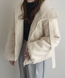 KOBE LETTUCE（コウベレタス）の「ビッグリボンスタンドカラー中綿ブルゾンコート（ダウンジャケット/コート）」