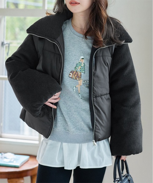 KOBE LETTUCE（コウベレタス）の「ビッグリボンスタンドカラー中綿