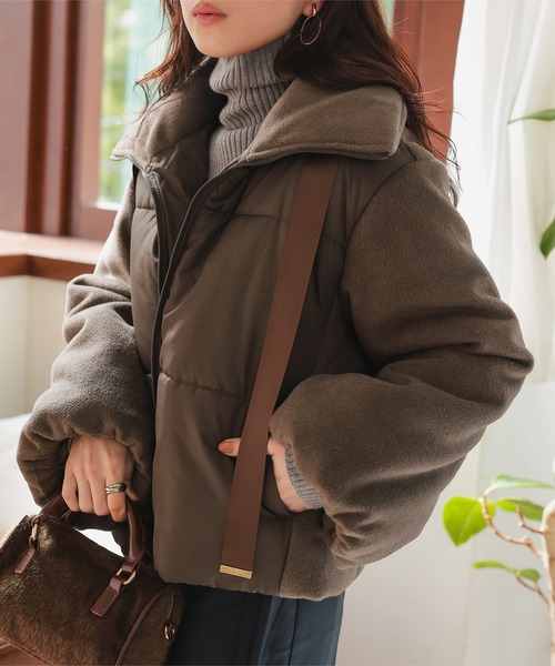 KOBE LETTUCE（コウベレタス）の「ビッグリボンスタンドカラー中綿