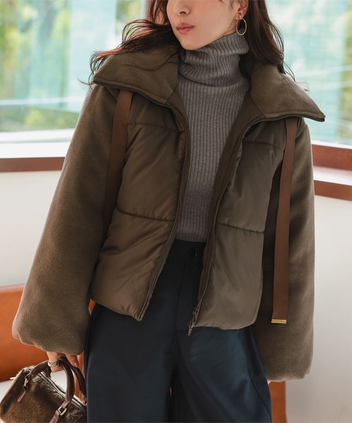 KOBE LETTUCE（コウベレタス）の「ビッグリボンスタンドカラー中綿