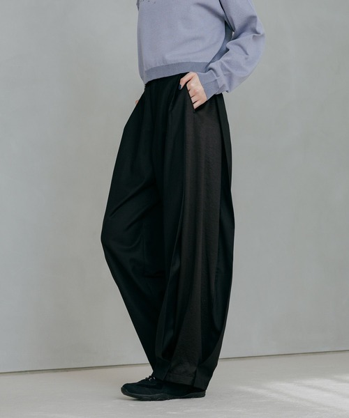 PAGEBOY（ページボーイ）の「サイドキリカエバレルパンツ（スラックス・レディース・グレー/ブラック・FREE）」の7枚目の写真