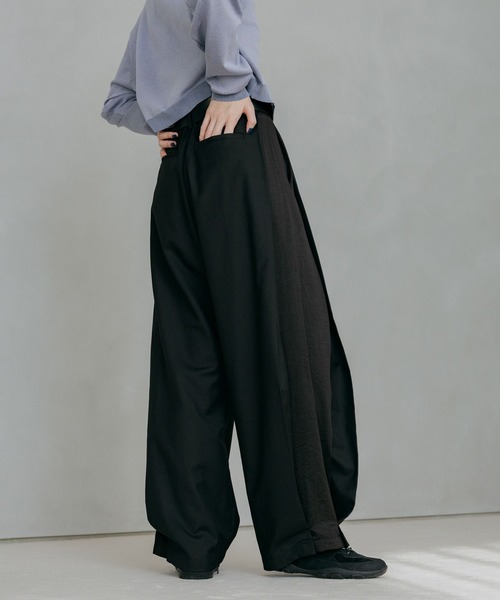 PAGEBOY（ページボーイ）の「サイドキリカエバレルパンツ（スラックス・レディース・グレー/ブラック・FREE）」の10枚目の写真