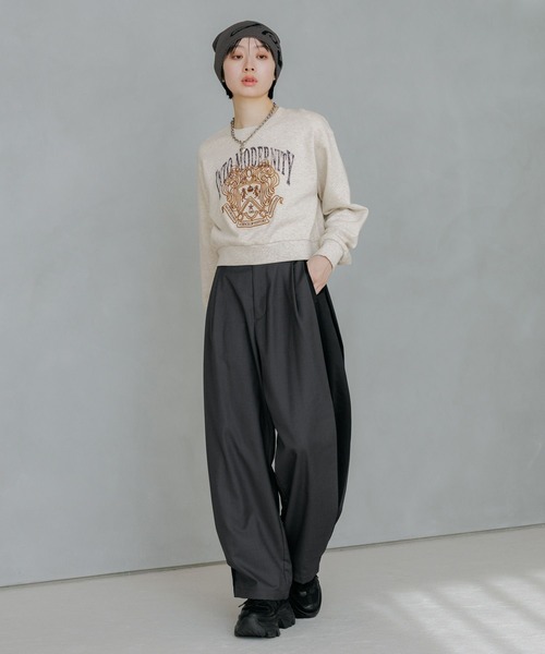 PAGEBOY（ページボーイ）の「サイドキリカエバレルパンツ（スラックス・レディース・グレー/ブラック・FREE）」の12枚目の写真